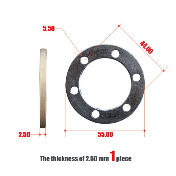 E-Bike bike Electric Scooter Brake pads gasket spacer Six holes Brake disc washer wheel 2.5 4 mm aluminium 8 10 12 inches
