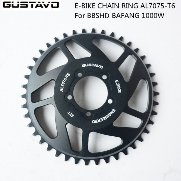 GUSTAVO E-bike Chainring Motorized Bicycle Chain Wheel 42-52T FOR BAFANG BBS/BBSHD Mid Drive Motor 250W 750W 1000W
