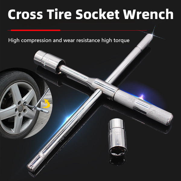 Cross Car Tire Wrench Professional Automatic Wheel Disassembly Tool Detachable Socket Spanner Manual Repair Workshop Muli-tool