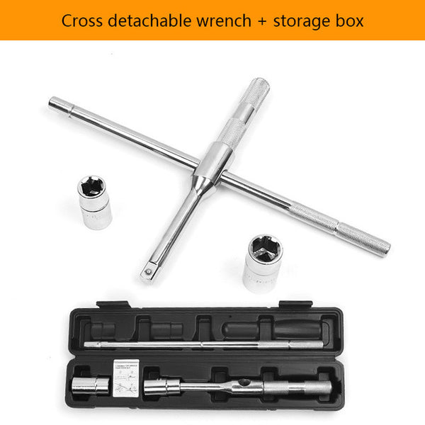 Cross Car Tire Wrench Professional Automatic Wheel Disassembly Tool Detachable Socket Spanner Manual Repair Workshop Muli-tool