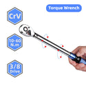3/8 Drive Socket Torque Wrench 10-60N.m Professional Automotive Tyre Tool Ratchet Spanner Household Car Garage Repair Tool