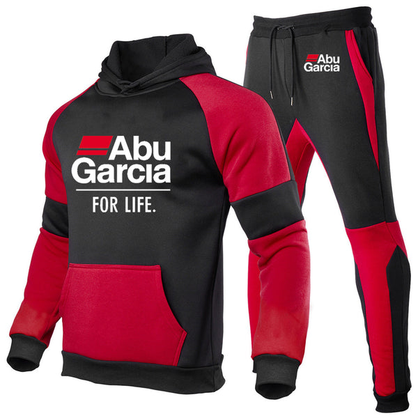 2021 Autumn Aprilia Abu Garcia Logo Men&#39;s Sweat Suit Set Tracksuit Outfit Full Sleeve Tops with Hood Outdoor Sport Wear Hooded