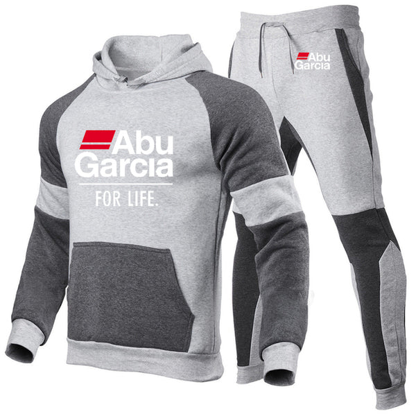 2021 Autumn Aprilia Abu Garcia Logo Men&#39;s Sweat Suit Set Tracksuit Outfit Full Sleeve Tops with Hood Outdoor Sport Wear Hooded