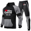 2021 Autumn Aprilia Abu Garcia Logo Men&#39;s Sweat Suit Set Tracksuit Outfit Full Sleeve Tops with Hood Outdoor Sport Wear Hooded