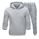 Hoodie Suit Men Sport 2 Pieces Sets Solid Hooded Sportswear Hoodies Pants Streetwear Outfits Tracksuit Running Gym Clothing