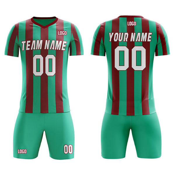 2022 Custom Plus Big Size Mesh Soccer  Football Team Jersey Sets Sport outfit for Men With Print Logo