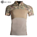 Military Tactical T Shirt Outdoor Sport Hunting Outfit Combat Shirt Summer Hiking Airsoft Training Tee Men Clothing Casual Tops