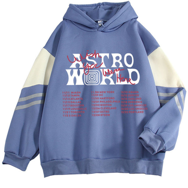 Song Album ASTRO WRLD Letter Pullover Loose Casual Hoodie Winter Sweatshirt Oversize Harajuku Sport Outfit for Women Man Boy