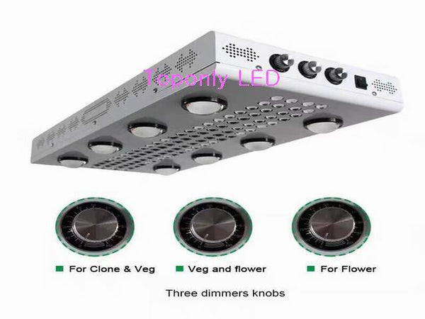 750W Integrated COB+5W LEDs combination Full Spectrum LED Grow Light Knob Dimmable Suit For Clone Vegetable And Flowering Stages
