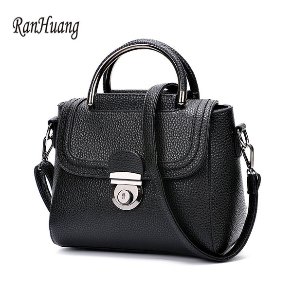 RanHuang Women Small Shoulder Bags PU Leather Handbags Candy Color Ladies Casual Messenger Bags Briefcase bolsa feminina A339