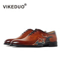 Vikeduo Handmade Brand Vintage Fashion Luxury Designer Party Dance Wedding Male Dress Shoe Genuine Leather Men's Oxford Shoes