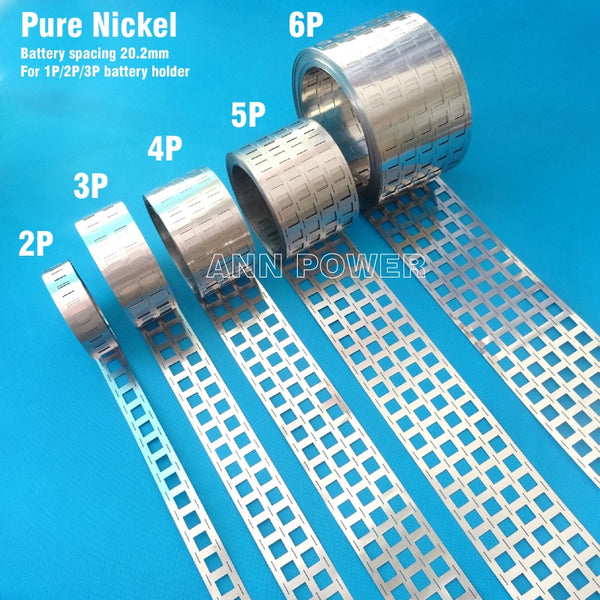 1 meter pure nickel tab 18650 li-ion battery nickel strip, cell spacing 20.2mm, battery Ni belt, EV batteries busbar nickel tape