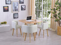 Simple reception table and chair combination negotiation table shop parlor table and office casual round table party table.