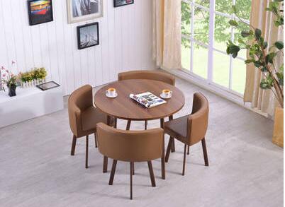 Simple reception table and chair combination negotiation table shop parlor table and office casual round table party table.