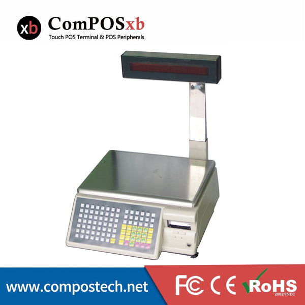 Free shipping ComPOSxb 30KG Aa-5d auurate scaling /electronic scale with barcode printer for supermarket