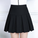 2019 Spring&autumn Women Pleated Skirt Korean Slim Sexy Office Solid Color Stretch High Waist A Line Skirt Plus Size Black Skir