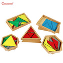 Sensorial Montessori Wooden Toys for 3-6 Years Kids Math Materials Sensory Practice Home School Box Geometric Toy Games SE031-JZ