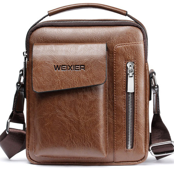 handbag Man Messenger Bag 2 Set Men Pu Leather Shoulder Bags Business Crossbody Casual Bag Famous Brand small black briefcase